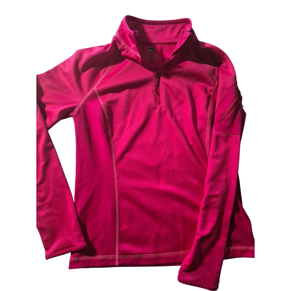 REI Girls Pullover Quarter-Zip Pink Lightweight Size L 14-16